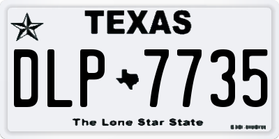 TX license plate DLP7735