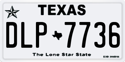 TX license plate DLP7736