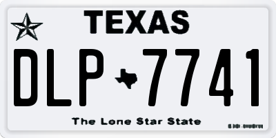 TX license plate DLP7741