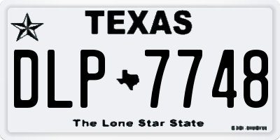 TX license plate DLP7748