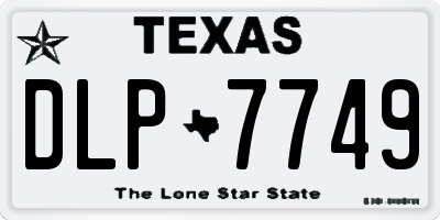 TX license plate DLP7749