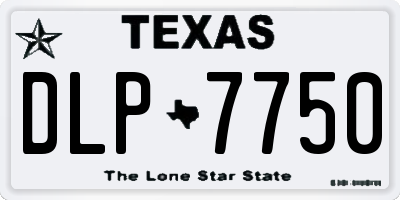TX license plate DLP7750