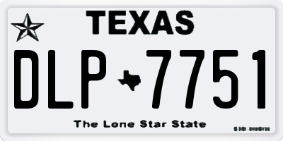 TX license plate DLP7751
