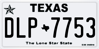 TX license plate DLP7753