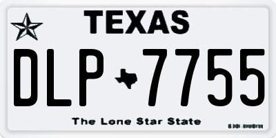 TX license plate DLP7755