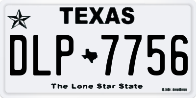 TX license plate DLP7756