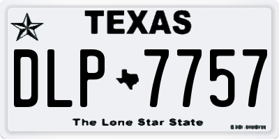 TX license plate DLP7757