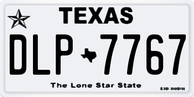 TX license plate DLP7767