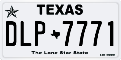 TX license plate DLP7771