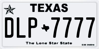 TX license plate DLP7777