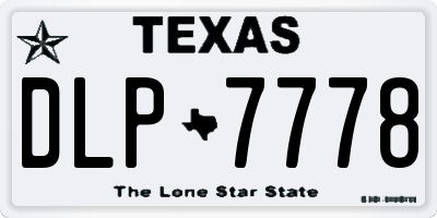 TX license plate DLP7778
