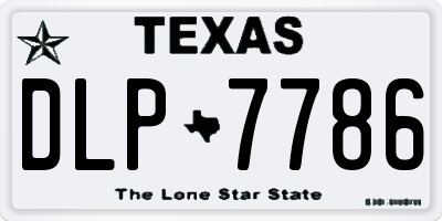 TX license plate DLP7786