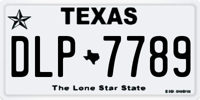 TX license plate DLP7789