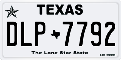 TX license plate DLP7792