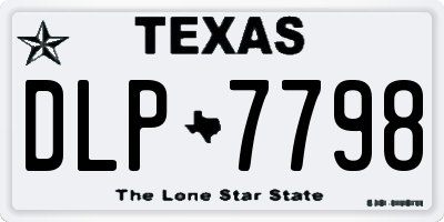 TX license plate DLP7798
