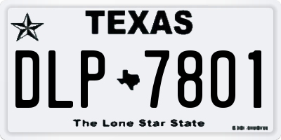TX license plate DLP7801