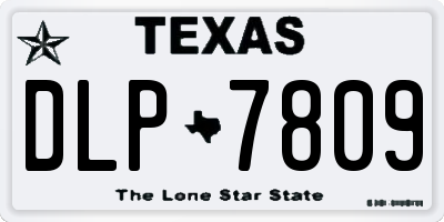 TX license plate DLP7809