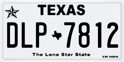 TX license plate DLP7812