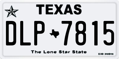 TX license plate DLP7815