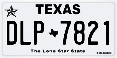 TX license plate DLP7821