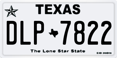 TX license plate DLP7822