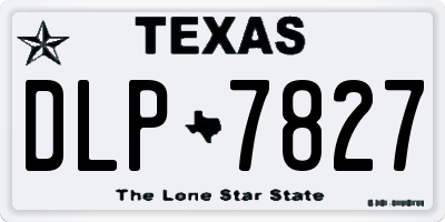 TX license plate DLP7827