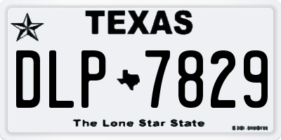 TX license plate DLP7829