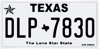 TX license plate DLP7830