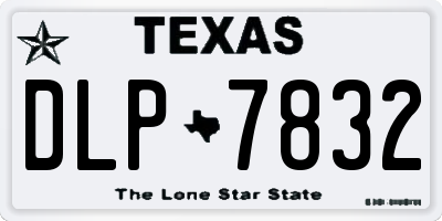 TX license plate DLP7832