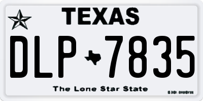 TX license plate DLP7835
