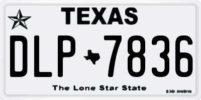 TX license plate DLP7836