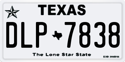 TX license plate DLP7838