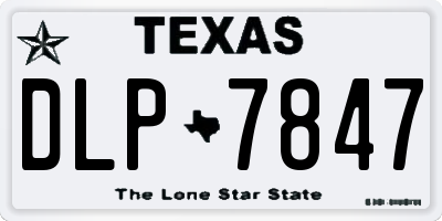 TX license plate DLP7847