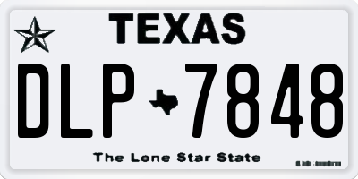 TX license plate DLP7848