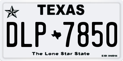 TX license plate DLP7850