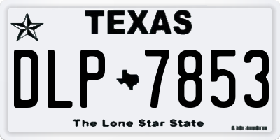 TX license plate DLP7853