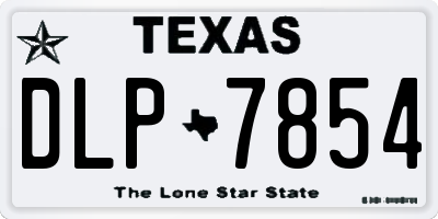 TX license plate DLP7854