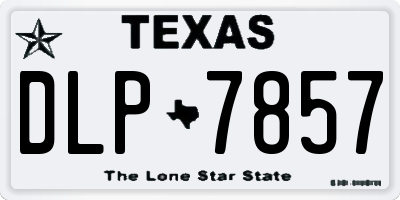TX license plate DLP7857