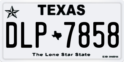 TX license plate DLP7858