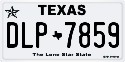 TX license plate DLP7859