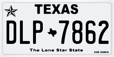 TX license plate DLP7862