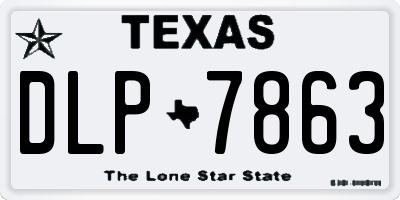 TX license plate DLP7863