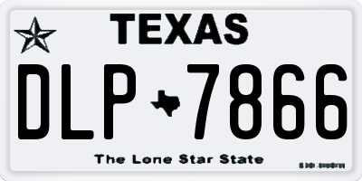 TX license plate DLP7866