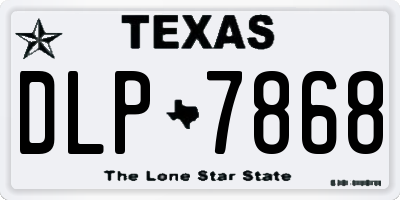 TX license plate DLP7868