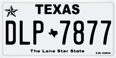 TX license plate DLP7877