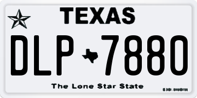 TX license plate DLP7880