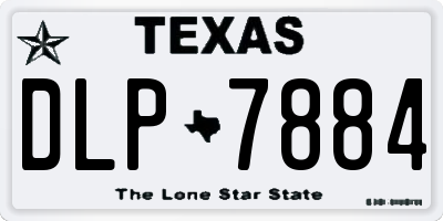 TX license plate DLP7884