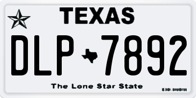 TX license plate DLP7892