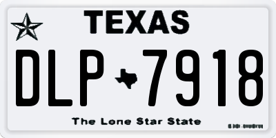 TX license plate DLP7918
