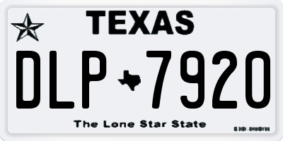 TX license plate DLP7920